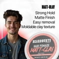 thumbnail image 3 of Beardburys Matt Clay Hair Pomade for Men Strong Hold, Matte Finish, Water-Based Styling Clay, Adds Texture & Volume, Easy Wash Out, No Residue 100ml, 3 of 5