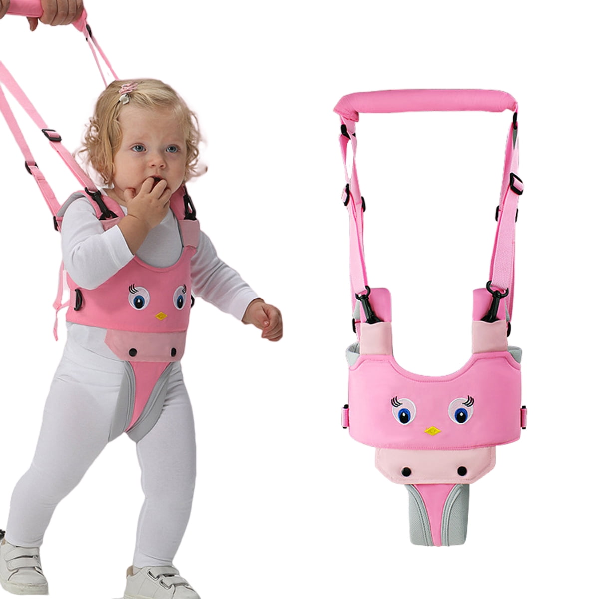 NABLUE Hand-held Baby Walker Stand Up and Walking Learning Helper for Baby Protective Belt Child Harnesses Learning Assistant Belt Adjustable Baby Walking Harness Safety Harnesses