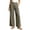 Army Green, variant on Cotton Linen Dress Pants for Women Pleated Fashion Button Wide Leg Lounge Trousers Pull on Business Casual Work Slacks