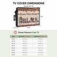 thumbnail image 3 of Outdoor TV Cover 60 to 65 Inches, Bless This Home Farmhouse Country Star Barn Retro Wood Grain Waterproof TV Cover with Remote Control Pocket, Flat Screen TV Cover Protector for Outside TV, 3 of 6