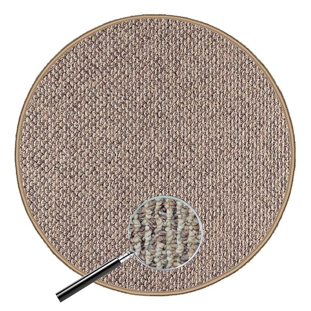 8' Round Berber Style 100 BCF Olefin Area Rug (Color Potpourri