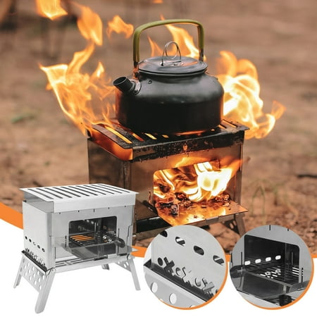 TIMIFIS Kitchen Essentials Kitchen Accessories Outdoor Stainless Steel Card  BBQ Stove Camping Mini Detachable Portable Wood Stove Picnic Charcoal Card  Stove Apartment Essentials For First Apartment | Walmart Canada