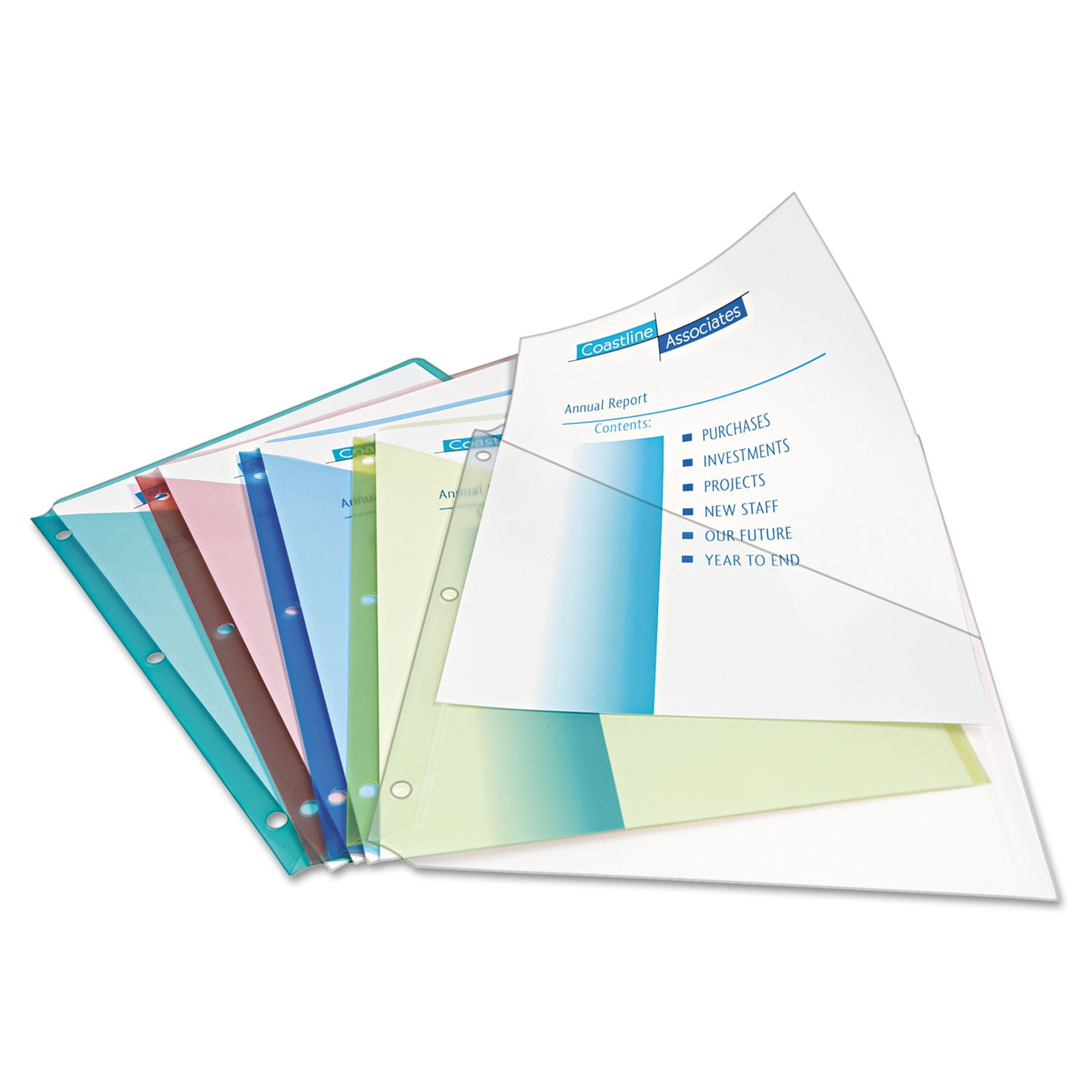 (2 pack) Avery Sheet Protector Pockets, Letter Size, Multicolor, 8.5" x 11",  Pack of 5