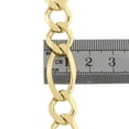 thumbnail image 6 of 14K Yellow Gold 12mm Solid Plain Figaro Link Bracelet Lobster Clasp 9 Inch, 6 of 7