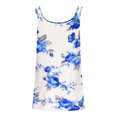 thumbnail image 5 of Women's Summer Tank Tops Floral Printed Sleeveless Spaghetti Strap Tees Scoop Neck Flowy Loose Casual Blouses (2XL, Blue), 5 of 6