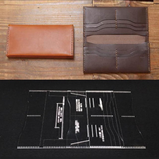 Plantilla de cartera larga de acrílico Hugo Plantilla de patrón de billetera 4 piezas