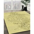 thumbnail image 2 of Ahgly Company Indoor Round Patterned Sun Yellow Area Rugs, 5' Round, 2 of 6