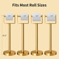thumbnail image 5 of Toilet Paper Holder Free Standing, Stainless Steel Toilet Paper Stand, Weighted Base Floor Tissue Roll Holder for Bathroom, Chrome 200UP, 5 of 9