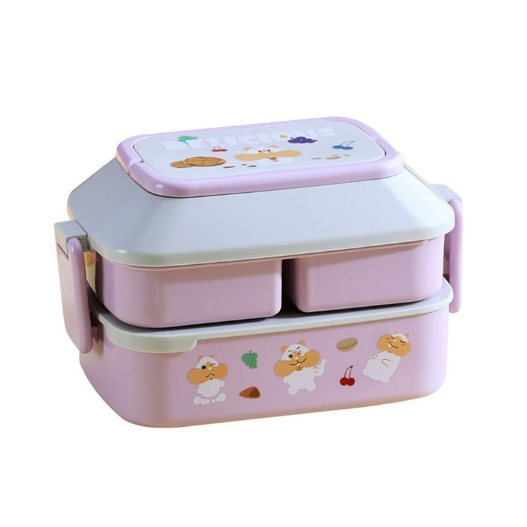 TINYSOME Portable Lunch Box Compartment Bento Organizer with Handle and  Buckles for School Office Students Microwave Food Holder