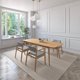 thumbnail image 2 of Juego de Comedor Extensible de Madera con 4 Sillas para 4 Personas, Mesa y Sillas para Comedor y Cocina, Midtown Concept Praga, Roble y Gris Claro, 2 of 5