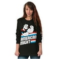 thumbnail image 3 of Popeye The Sailor Man American Might Unisex Plus Size Long Sleeve Shirt Brisco Brands 2X, 3 of 4