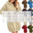 thumbnail image 2 of Karymi Spring Dresses Solid Oversized Hoodie Dress, V Notch Neck Lantern Puff Long Sleeve Kangaroo Pocket Elastic Hem Sweatshirt Tunic Dress, 2 of 8