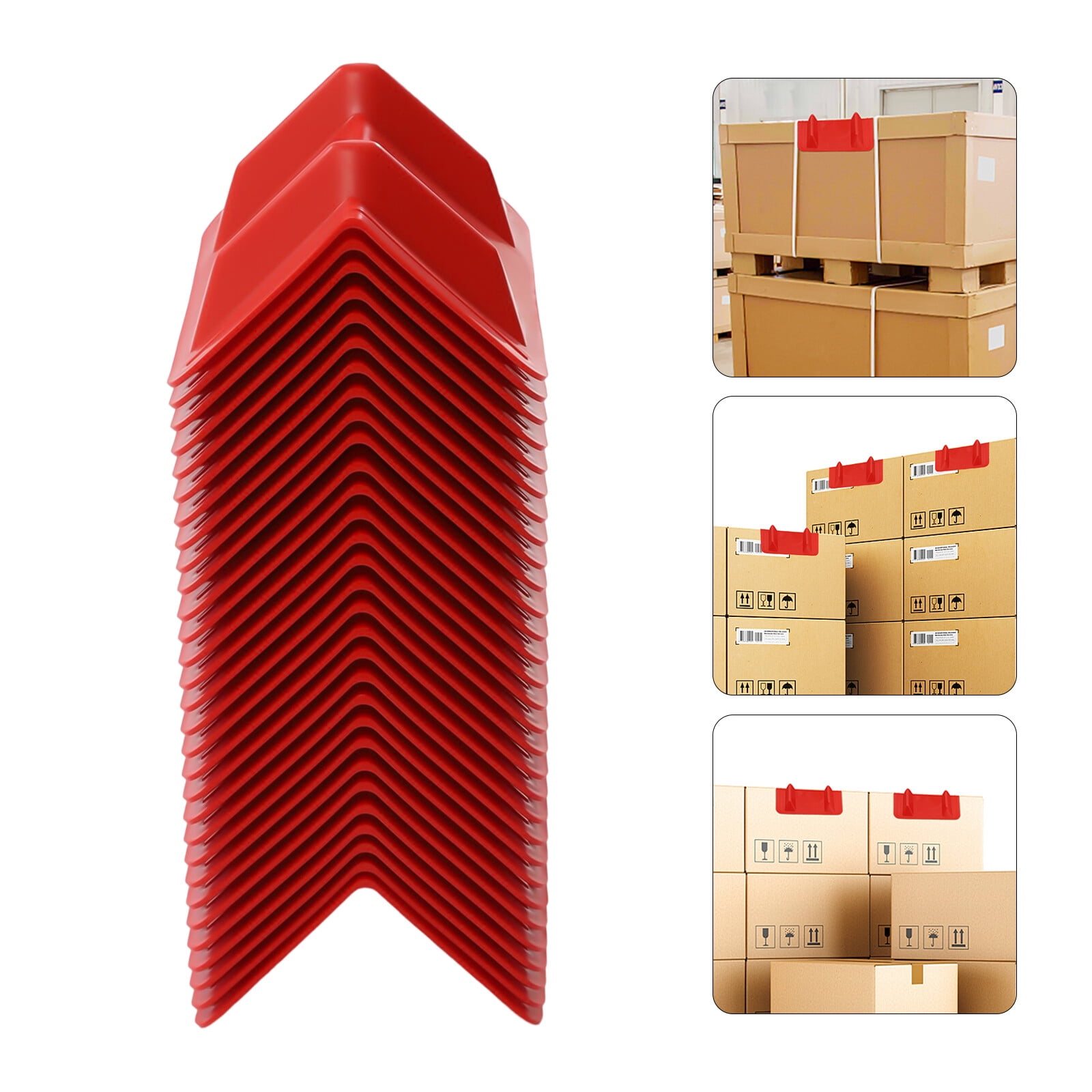 30pc 10.55*4.17*4.6inch Modern Red Corner Edge Protector Tie Down Strap Guard Bumper Cargo Load Flatbed Truck