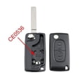 thumbnail image 4 of Coque de Télécommande Flip, Étui de Télécommande Flip 2 Boutons Noir Facile à Transporter Remplacement pour 107 207 307 307cc 308 SW 407 607, 4 of 7