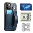 thumbnail image 4 of iPhone 13 Pro Max Wallet Case, with Card Holder Case with Stand Case Wallet Detachable iPhone Case - Blue, 4 of 8