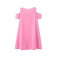 thumbnail image 4 of Minimalist Crew Neck Short Sleeve Dress – Basic Comfort Gown Ages 3-12, Preschool & Play Outfit, Simple Pair Alongside Pink Dress for Girls Ensemble, 4 of 6