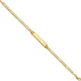 thumbnail image 2 of 14K Yellow Gold Flat Figaro Link Diamond Cut Id Bracelet - Jbsp, 2 of 5