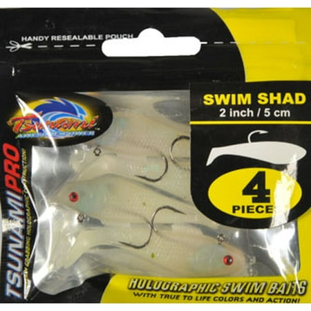 Tsunami 2  Swim Shad Softbait  Glow