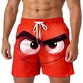 thumbnail image 3 of ibiyuan 3d Cartoon Smile Face Mens Funny Swim Trunks Drawstring Waist Mens Bathing Suits Quick-Dry Elastic Waist Beach Swimwear Outdoor Beach Vacation Shorts, 3 of 4