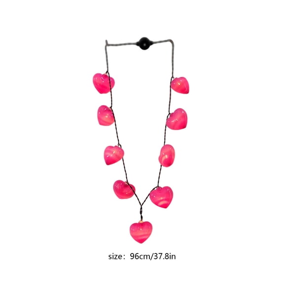 CREATITOY Valentine's Day Heart Necklace String Lights - Decorative LED Lights