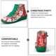 thumbnail image 3 of Zapatos navideños de Papá Noel con punta redonda, cordones y cremallera lateral, botines cortos con estampado navideño, accesorio de disfraz de Papá Noel para mujeres y hombres, verde, 7-AM, 3 of 5