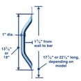 thumbnail image 2 of ARC GB1210-WH Flat End 18" Grab Bar, Available in Various Colors, 2 of 3