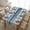 Blue and Gray, variant on Teal and Gray Table Runner and Placemats Set of 6 Washable Linen Place Mats Rustic Abstract Art Table Decor for Kitchen Dining Coffee Outdoor Party(Teal and Gray, 13"x71"+12"x18")