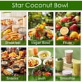 thumbnail image 7 of Duslogis 3 Pcs Coconut Shell Bowls & Wooden Spoons, Small Polished Wooden Bowl, Natural Coconut Shell Bowls for Smoothie, Acai, Salad, Snacks, Vegan Presents, Picnic, Theme Party Dining, 7 of 7