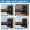 thumbnail image 4 of Matte Shower Curtain Rod Diameter Stainless Steel Adjustable Spring Tension Rods to ; with Holders -Slip Curtain Rods No Drilling( ), 4 of 7