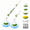 Green, variant on Electric Spin Scrubber, Cordless Bathroom Cleaning Brush with Extendable Handle, 4 Brush Heads, 2 Speeds, Up to 4 Hours for Bathtub, Toilet, Kitchen, Tile Floors