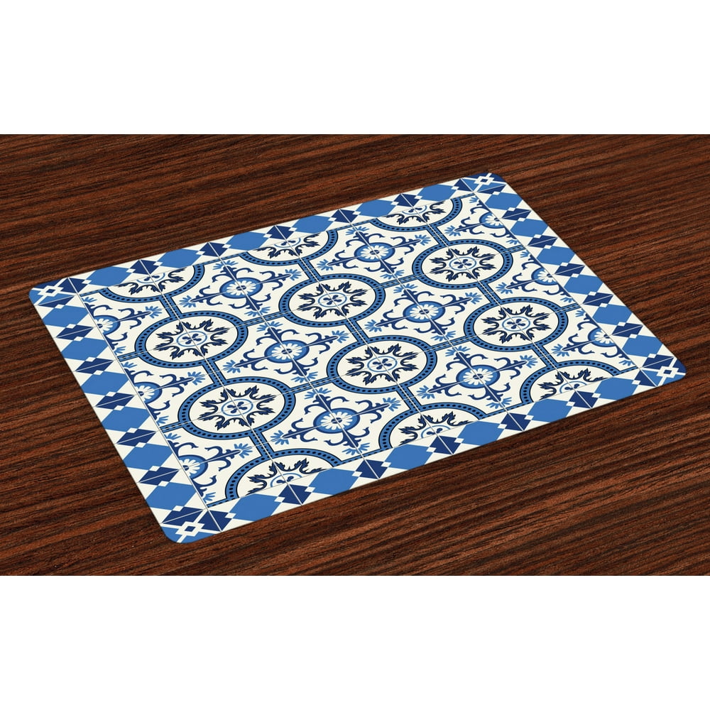 Moroccan Placemats Set of 4 Oriental Turkish Style Inspired Arabesque