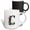 Multicolor, variant on 3drose, Awesome Letter C. Halloween Monogram, Broom, Wizard Hat, Cat Art, 11oz Mug
