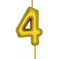 thumbnail image 2 of Hltser Birthday Candles Numbers 2.36 inch Party Cake Topper 1 Piece (Brown  Number 6), 2 of 6