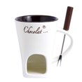 thumbnail image 2 of sunsanly Chocolate Fondue Mug 130ml Ceramic Chocolate Fondue Coffee Cup with Forks Melting Mugs for Chocolate Cheese Butter Easy to Clean Versatile Melting Cup, 2 of 8