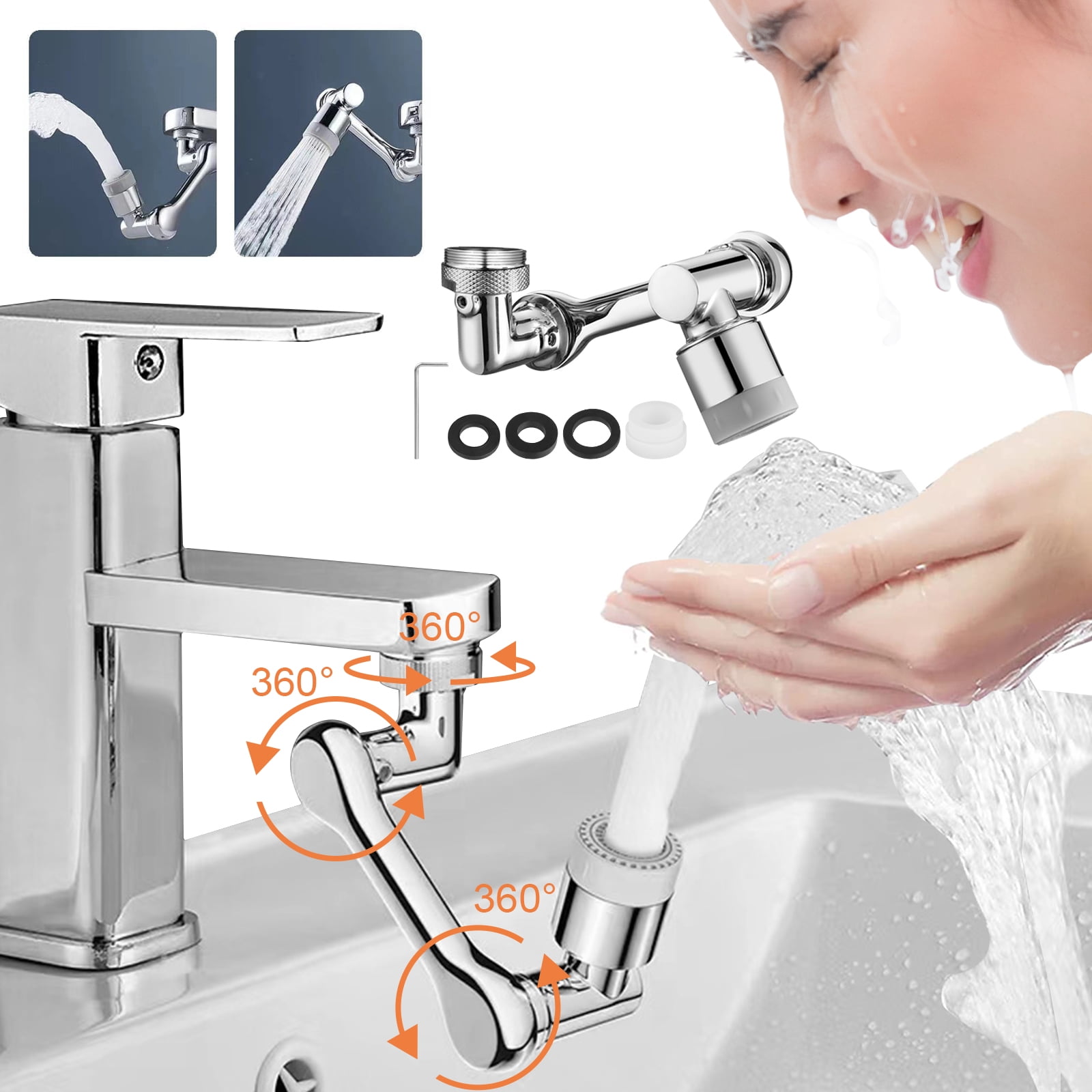 Kitchen Sink Faucet Aerator Swivel Water Spray Stream Home Alqu