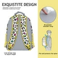 thumbnail image 2 of Everyday School Bag with Unique Leopard and Tropical Animal Print, Lightweight Student Backpack Featuring Fashionable Glitter Spots and Abstract Patterns, 2 of 4