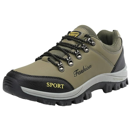 WNVMWI Mens Shoes Green Sneakers Formal Shoes for Men Men s Casual Shoes Rainproof Thick Sole Comfortable Lace Up Sports Hiking Shoes Non Slip Work Shoes Fashion Sneakers Walking Shoes Size 41