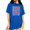 Blue, variant on UNISHE Women's Sport Game Lady Pink Stripe Frame Vintage Soccer Footy Mom Funny Text Graphic Short Sleeve T-Shirts white Tops