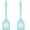 Mint Green, variant on 2 packs Small & Large Slotted Silicone Turner Heat Resistant Kitchen Spatula Flipper, Food Grade Flexible Wide Seamless Rubber Cooking Utensil for Egg, Omelette, Burger in Nonstick Cookware