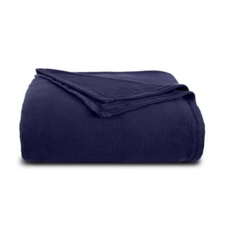 Martex Supersoft Fleece Navy Polyester Full/Queen Blanket 026705449364 -  The Home Depot