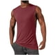 thumbnail image 2 of pstuiky Camisetas sin mangas para hombre, Camiseta deportiva de color liso de alta elasticidad para hombre, cuello redondo, sin mangas, para fitness y musculación. Chaleco para hombre l, 2 of 6