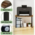 thumbnail image 6 of Printer Stand with Storage for Desk, Desktop Printer Stand Shelf Organzier for Home/Office Heavy Duty Printer Riser Under Desk Small Printer Table for Fax Machine Copier Scanner(Rustic Brown), 6 of 14