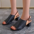 thumbnail image 5 of Heiheiup Sandals For Women Ladies Heel High Heel Fish Mouth Sandals, 5 of 5