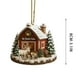 thumbnail image 3 of Adornos de granja de pollos 2025. Adorno navideño de madera de gallinero para amantes de los adornos de granja., 3 of 5