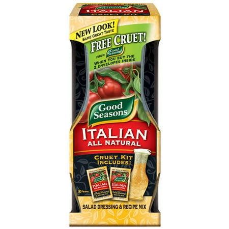 Kraft: Italian All Natural Salad Dressing & Recipe Mix/Cruet Kit Good Seasons, 1.40 oz