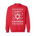 thumbnail image 1 of Awkward Styles Happy Hanukkah Sweatshirt Hanukkah Sweater for Men Hanukkah Gifts for Jewish Women Jewish Holiday Sweatshirt Ugly Hanukkah Sweater for Women Hanukkah Menorah Sweater Chanukah Gifts, 1 of 5