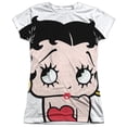 thumbnail image 2 of Betty Boop  Big Boop Head  Girls Jr Sublimation White, 2 of 3