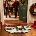 thumbnail image 4 of Mecorevxz Christmas Decorations,Half Round Doormat Non Slip Indoor Outdoor Entrance Semi Circle Area Rug Washable Half Moon Rug Front Floor Mat for Christmas Decor（C）, 4 of 7