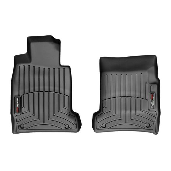 WeatherTech Custom Fit FloorLiners compatible with 2004-2013 Maserati Quattroporte - 1st Row (Driver & Passenger), Black