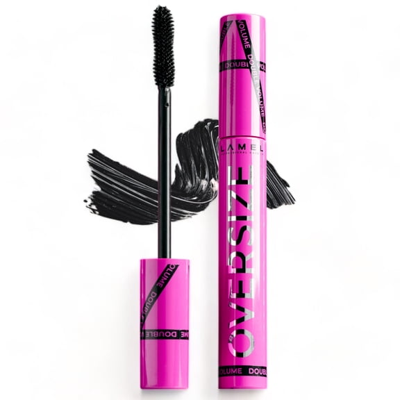 LAMEL OverSize Volume Mascara – Volumizing and Lengthening, Waterproof, Smudge-Proof, Flake-Free, Rich Black Pigment